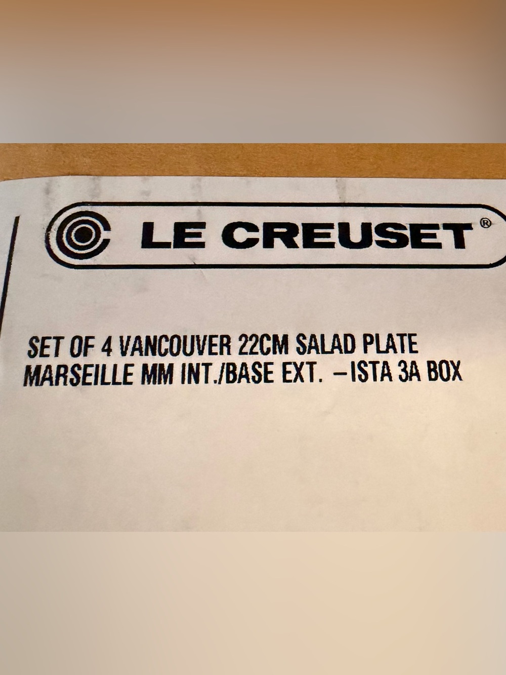 Le Creuset Marseille (Blue) Salad Plate set of 4 NIB